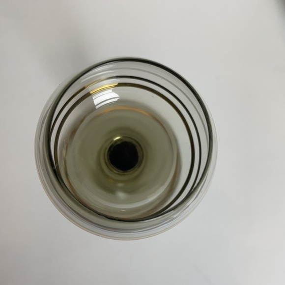 Vintage Bohemian MCM Gold Striped Smokey Topaz Decanter Set - Picture 3 of 13